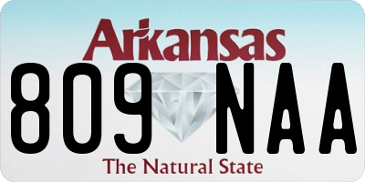 AR license plate 809NAA