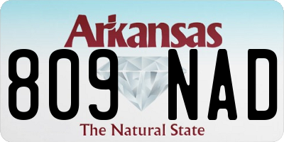 AR license plate 809NAD
