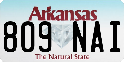 AR license plate 809NAI