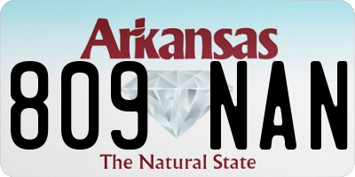 AR license plate 809NAN