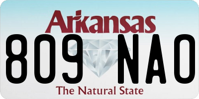 AR license plate 809NAO