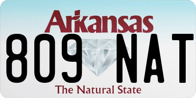 AR license plate 809NAT