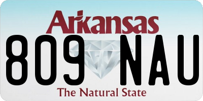 AR license plate 809NAU