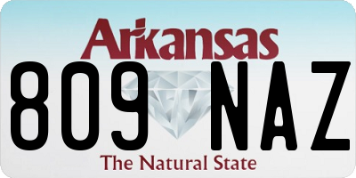 AR license plate 809NAZ
