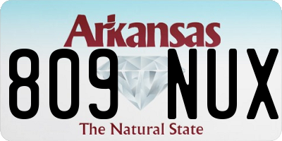 AR license plate 809NUX