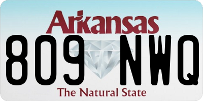 AR license plate 809NWQ