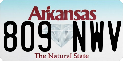 AR license plate 809NWV