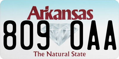 AR license plate 809OAA