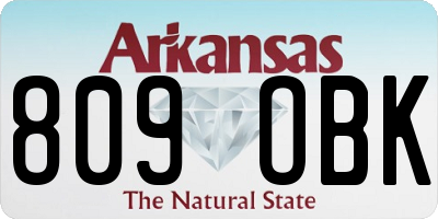 AR license plate 809OBK