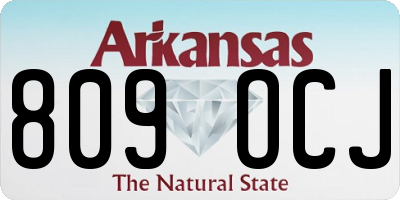 AR license plate 809OCJ