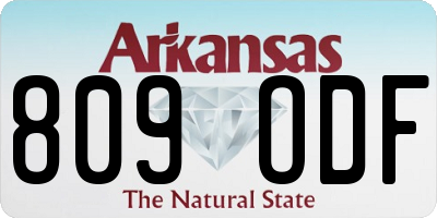 AR license plate 809ODF
