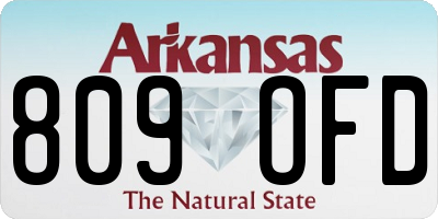 AR license plate 809OFD