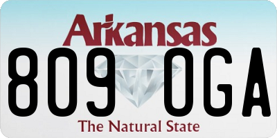 AR license plate 809OGA