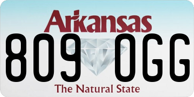 AR license plate 809OGG