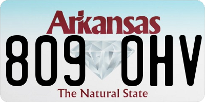 AR license plate 809OHV