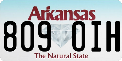AR license plate 809OIH