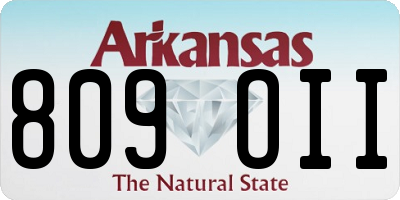 AR license plate 809OII