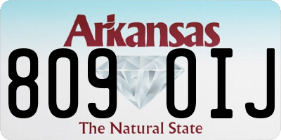 AR license plate 809OIJ