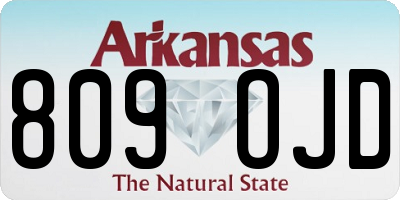 AR license plate 809OJD