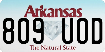 AR license plate 809UOD