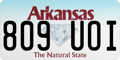 AR license plate 809UOI