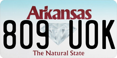 AR license plate 809UOK