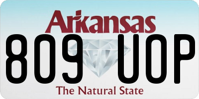 AR license plate 809UOP