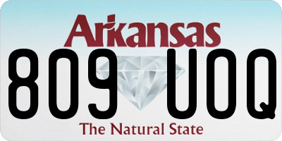 AR license plate 809UOQ