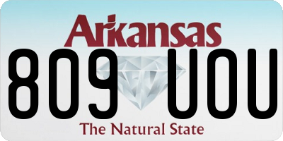AR license plate 809UOU