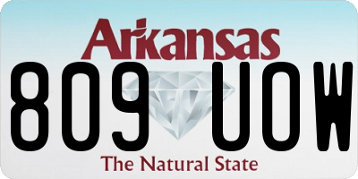AR license plate 809UOW