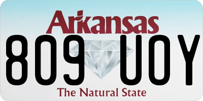 AR license plate 809UOY