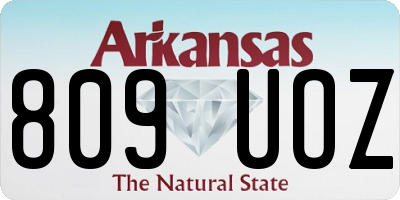 AR license plate 809UOZ