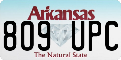 AR license plate 809UPC