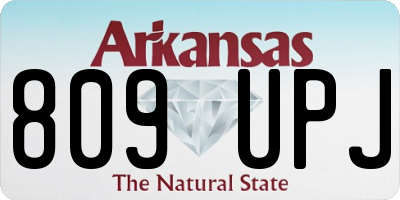 AR license plate 809UPJ