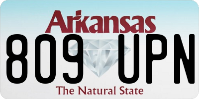 AR license plate 809UPN