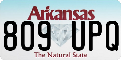 AR license plate 809UPQ