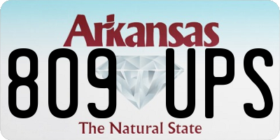 AR license plate 809UPS
