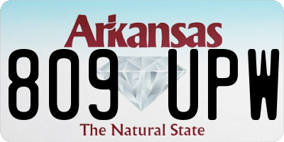 AR license plate 809UPW