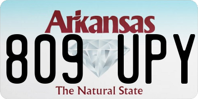 AR license plate 809UPY