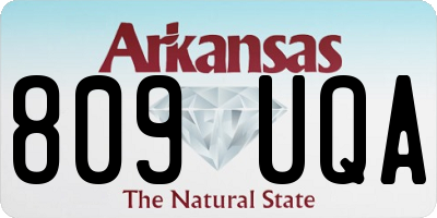 AR license plate 809UQA