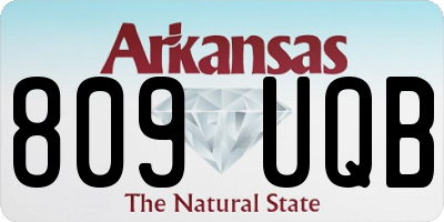 AR license plate 809UQB