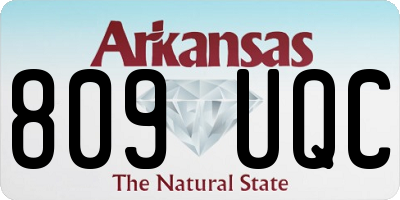 AR license plate 809UQC