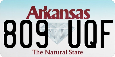 AR license plate 809UQF