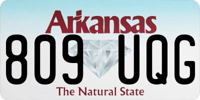 AR license plate 809UQG