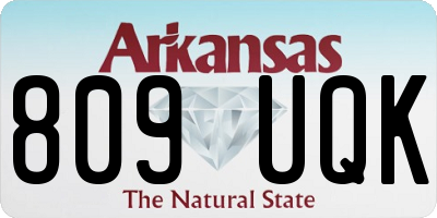AR license plate 809UQK