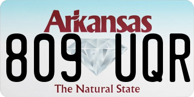 AR license plate 809UQR