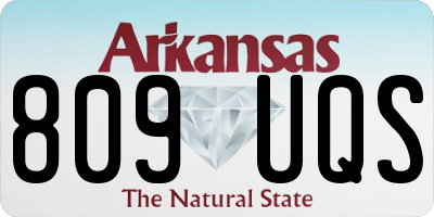 AR license plate 809UQS