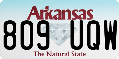 AR license plate 809UQW
