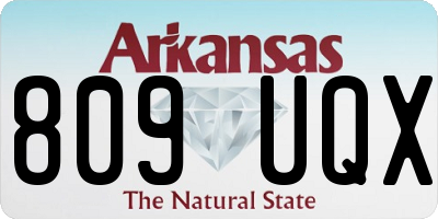 AR license plate 809UQX