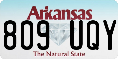 AR license plate 809UQY